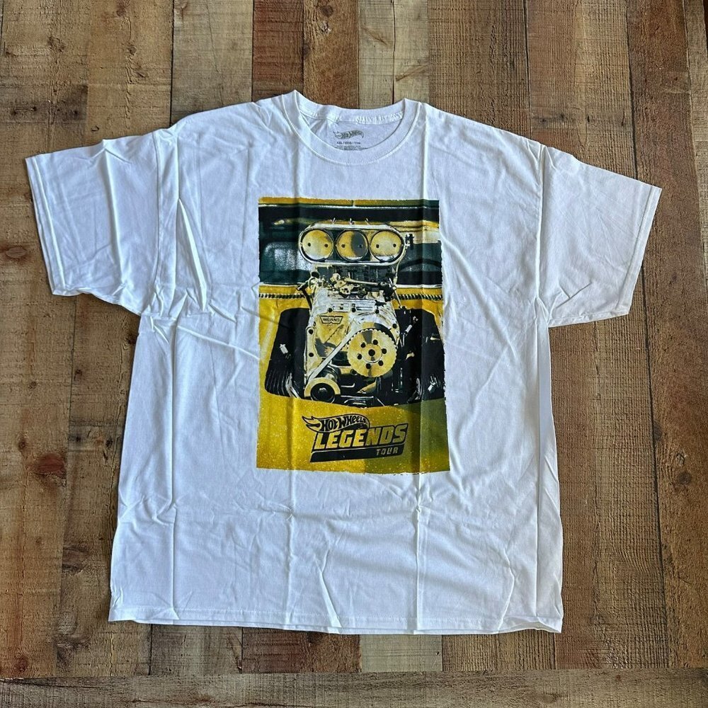 Hot Wheels Legends tour white graphic tshirt men's xxl NEW